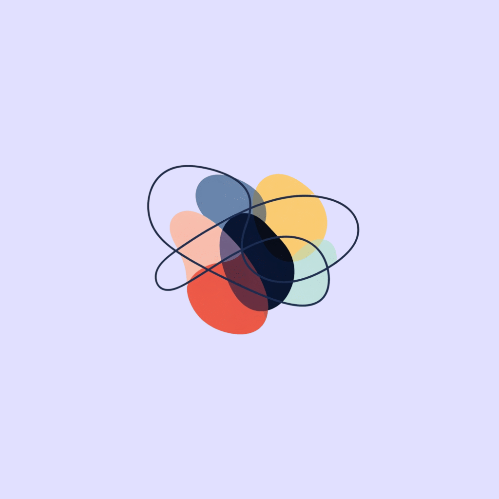 An illustration of a strategic mindset for logo creation, brand, with a brain, creative light bulbs, technical gears, and a security shield.
